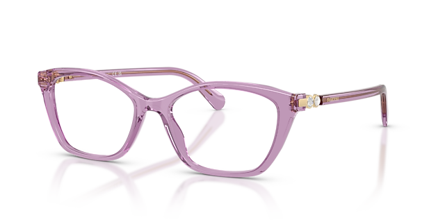 SK2065 Transparent Amethyst AcetateEyeglass Frames for Glasses Direct, Angle View