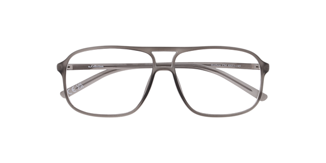 Matthew Crystal Grey PlasticEyeglass Frames for Glasses Direct, Closed View