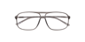 Matthew Crystal Grey PlasticEyeglass Frames for Glasses Direct, Closed View