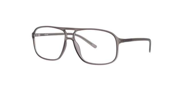 Matthew Crystal Grey PlasticEyeglass Frames for Glasses Direct, Angle View