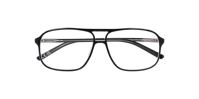 Matthew Black On Crystal PlasticEyeglass Frames for Glasses Direct, Closed View