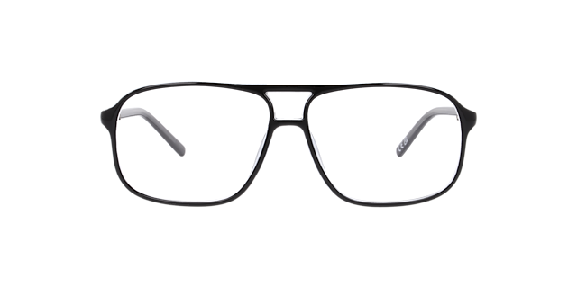 Matthew Black On Crystal PlasticEyeglass Frames for Glasses Direct, Front View