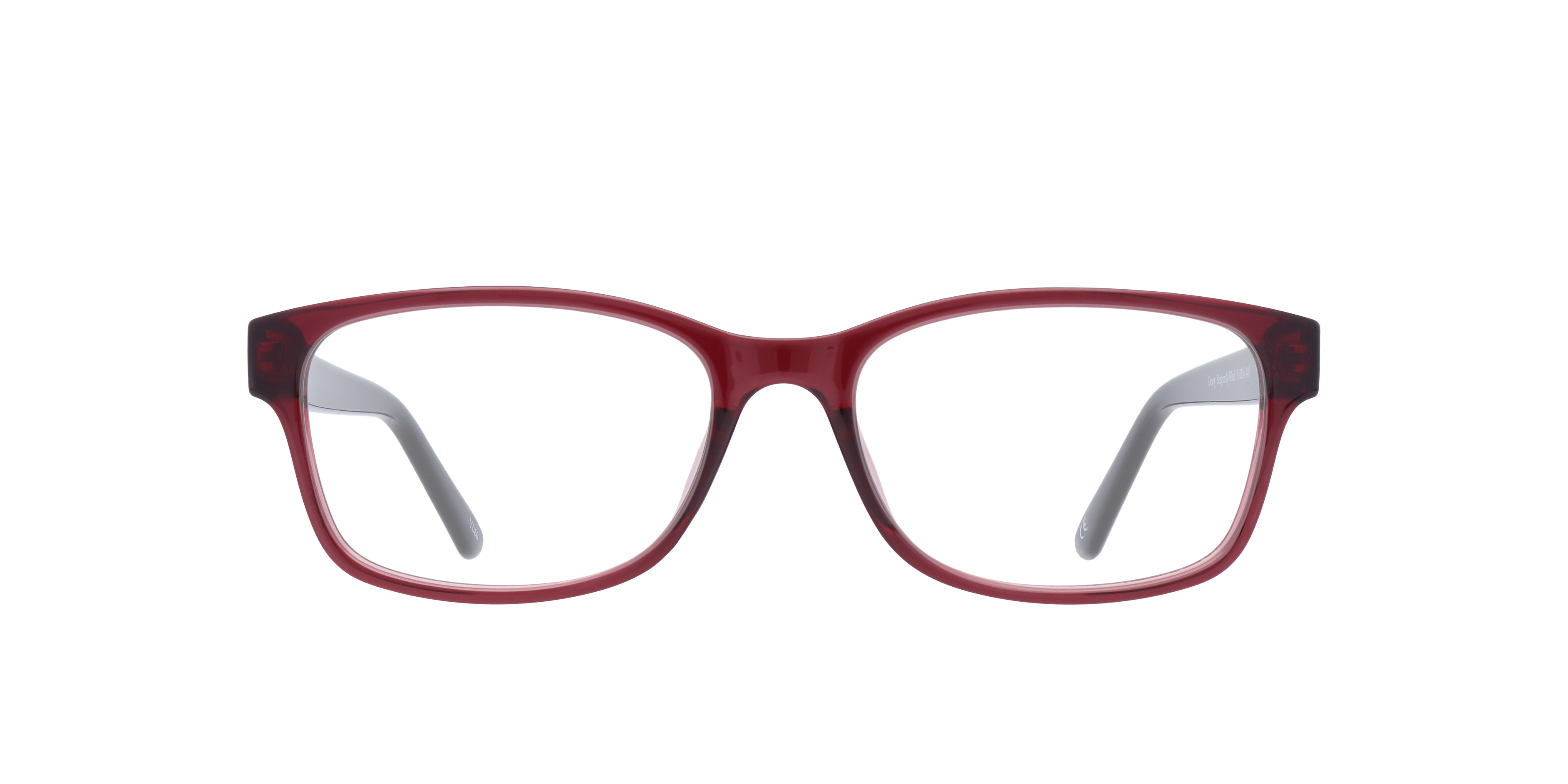 Dewy Burgundy & Black PlasticEyeglass Frames for Glasses Direct, Front View