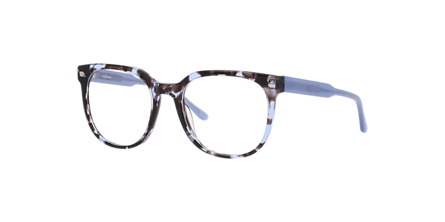 Merlyn Havana Blue AcetateEyeglass Frames for Glasses Direct, Angle View