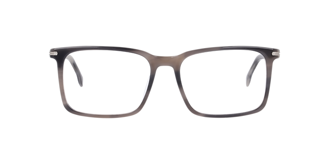 Boss 1753/G Horn Grey AcetateEyeglass Frames for Glasses Direct, Front View