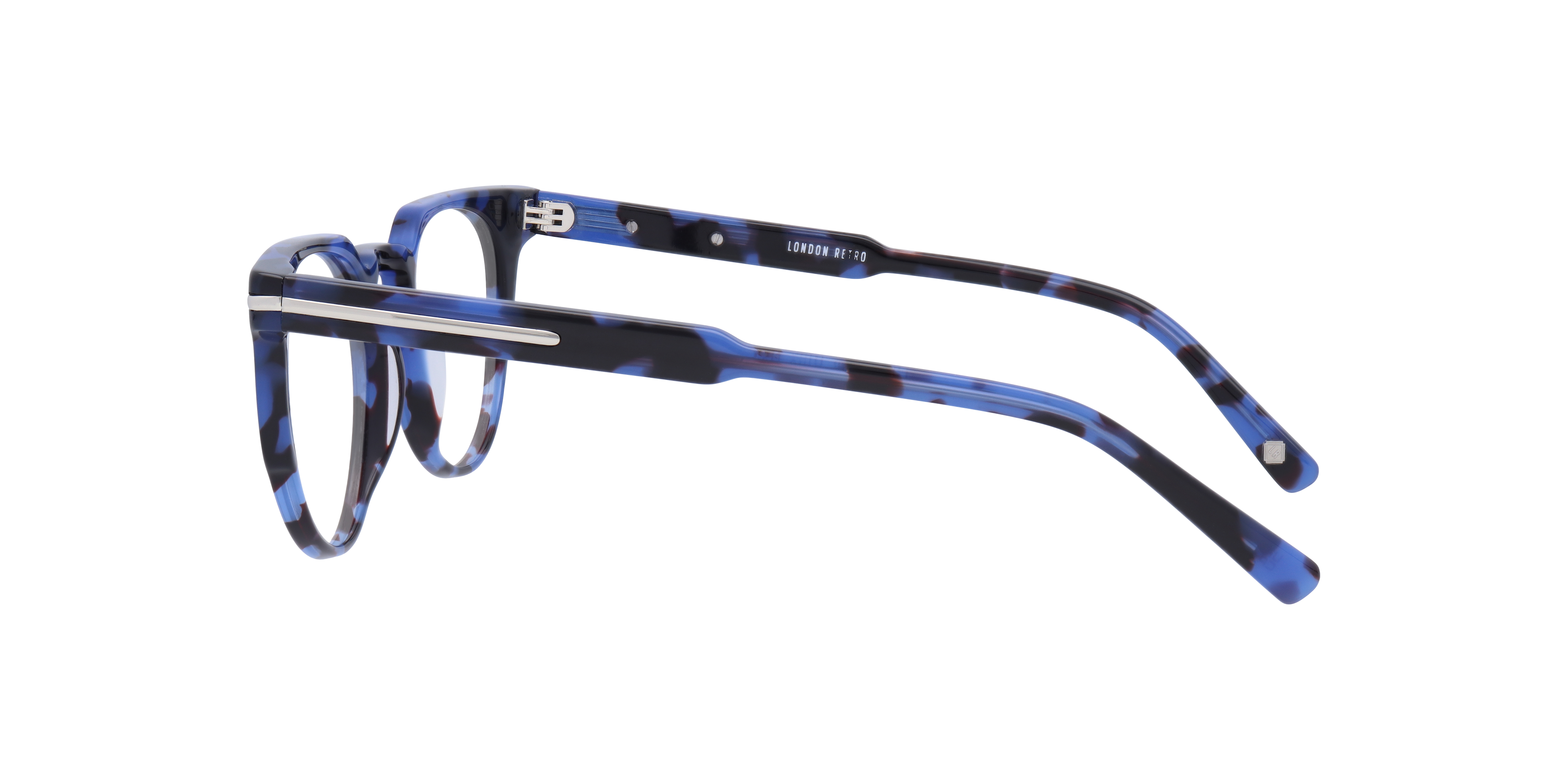 Goldhawk Blue Havana AcetateEyeglass Frames for Glasses Direct, Side View
