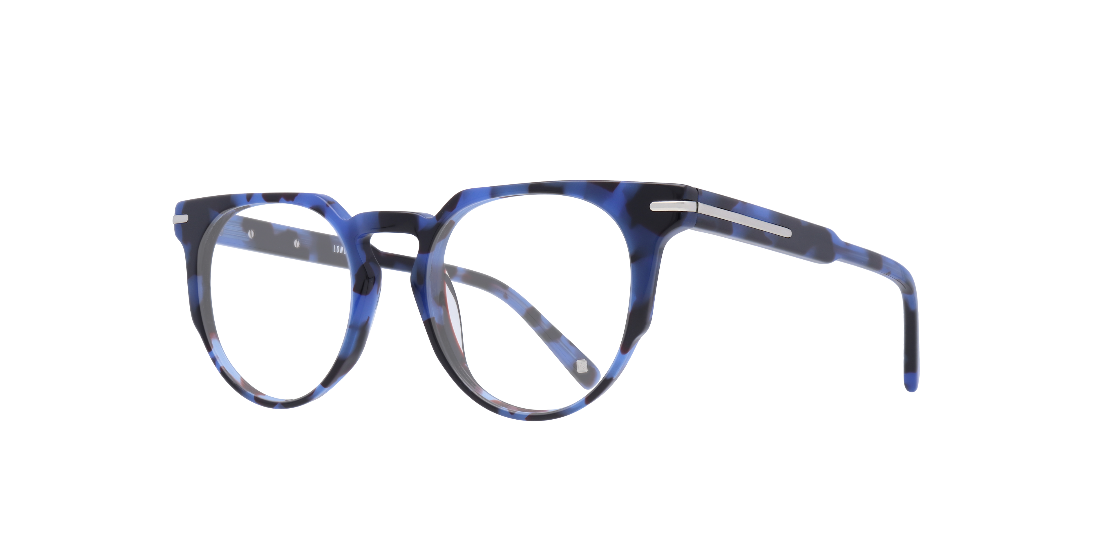 Goldhawk Blue Havana AcetateEyeglass Frames for Glasses Direct, Angle View