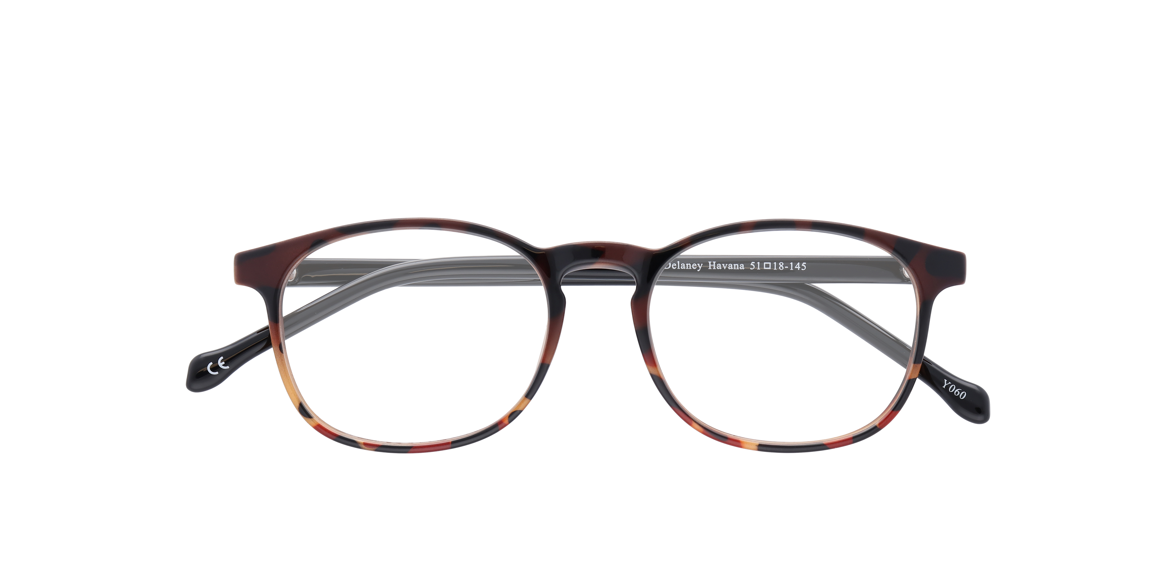 Delaney Havana PlasticEyeglass Frames for Glasses Direct, Closed View