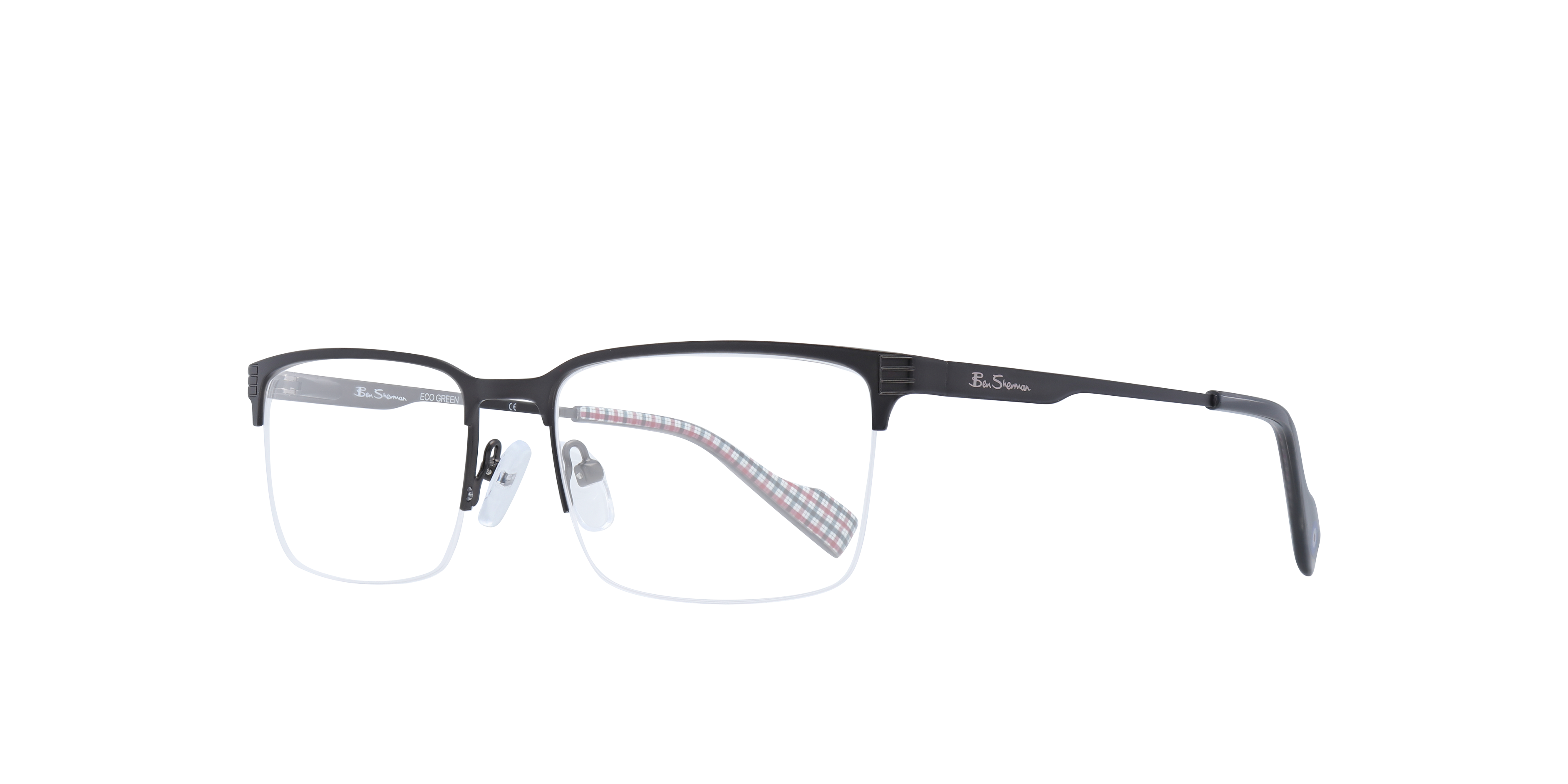 Goswell Gunmetal AcetateEyeglass Frames for Glasses Direct, Angle View