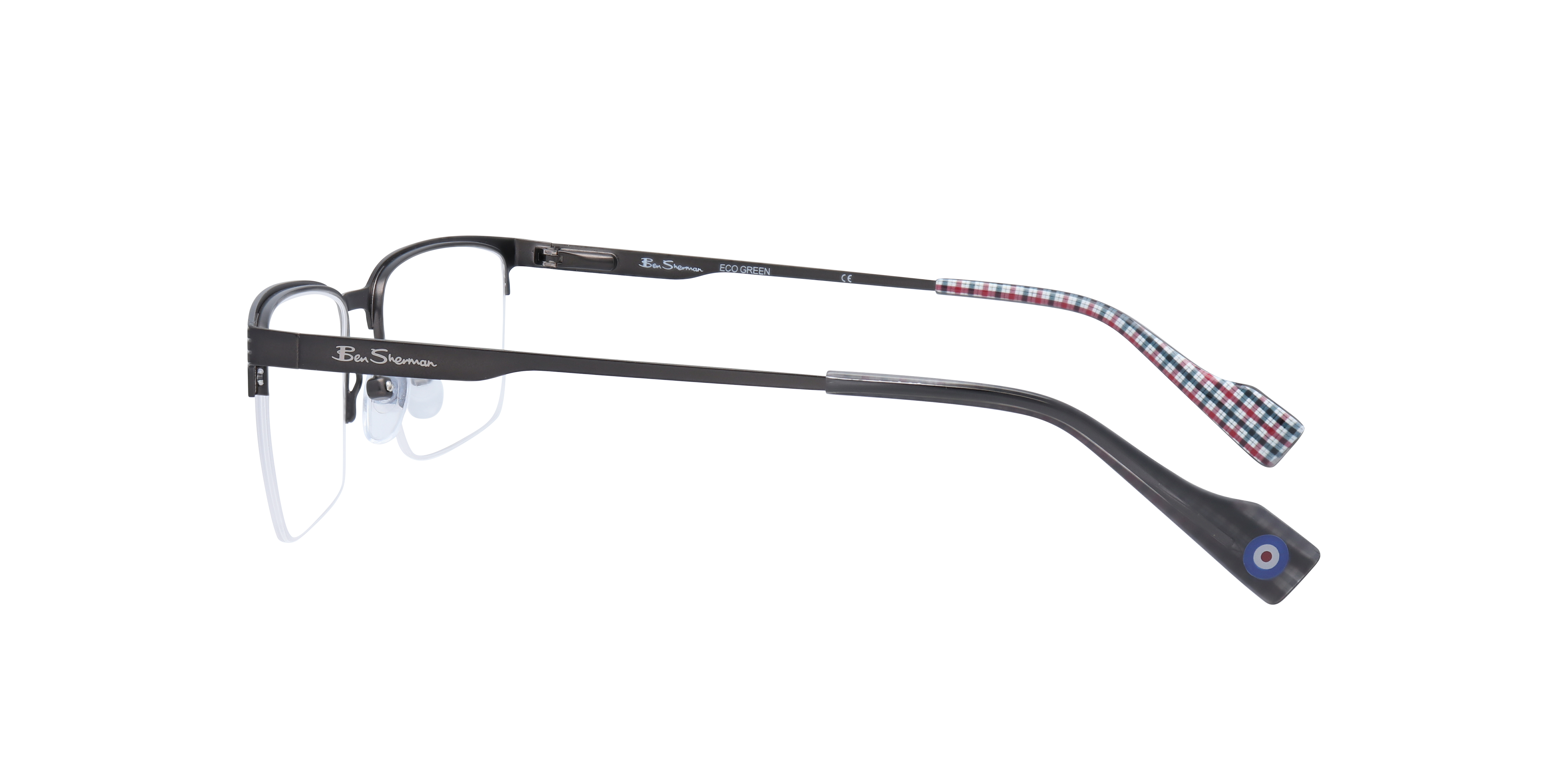 Goswell Gunmetal AcetateEyeglass Frames for Glasses Direct, Side View