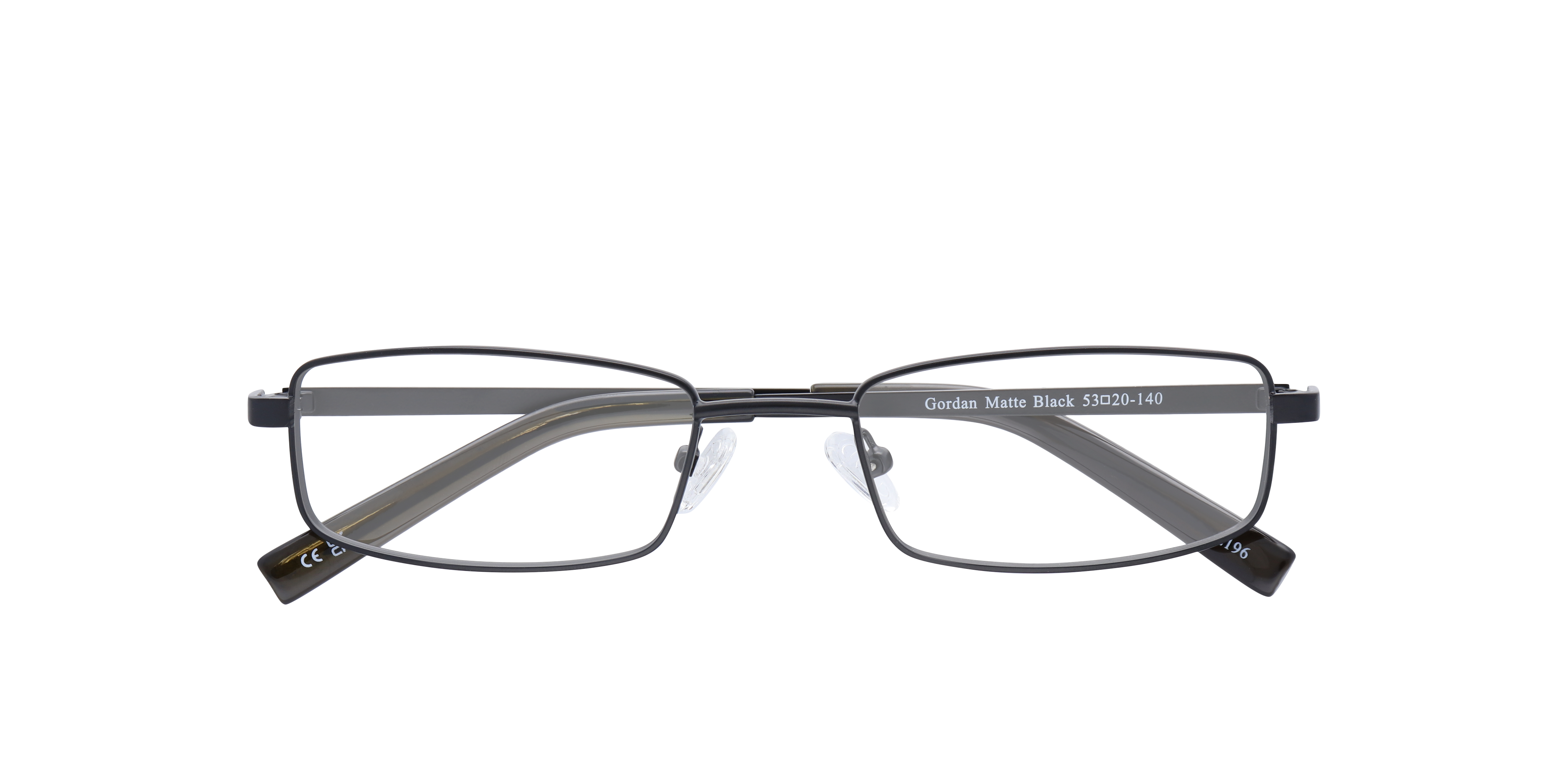 Gordan Matte Black MetalEyeglass Frames for Glasses Direct, Closed View