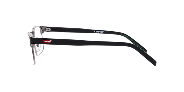 LV 5092 Black Matte MetalEyeglass Frames for Glasses Direct, Side View