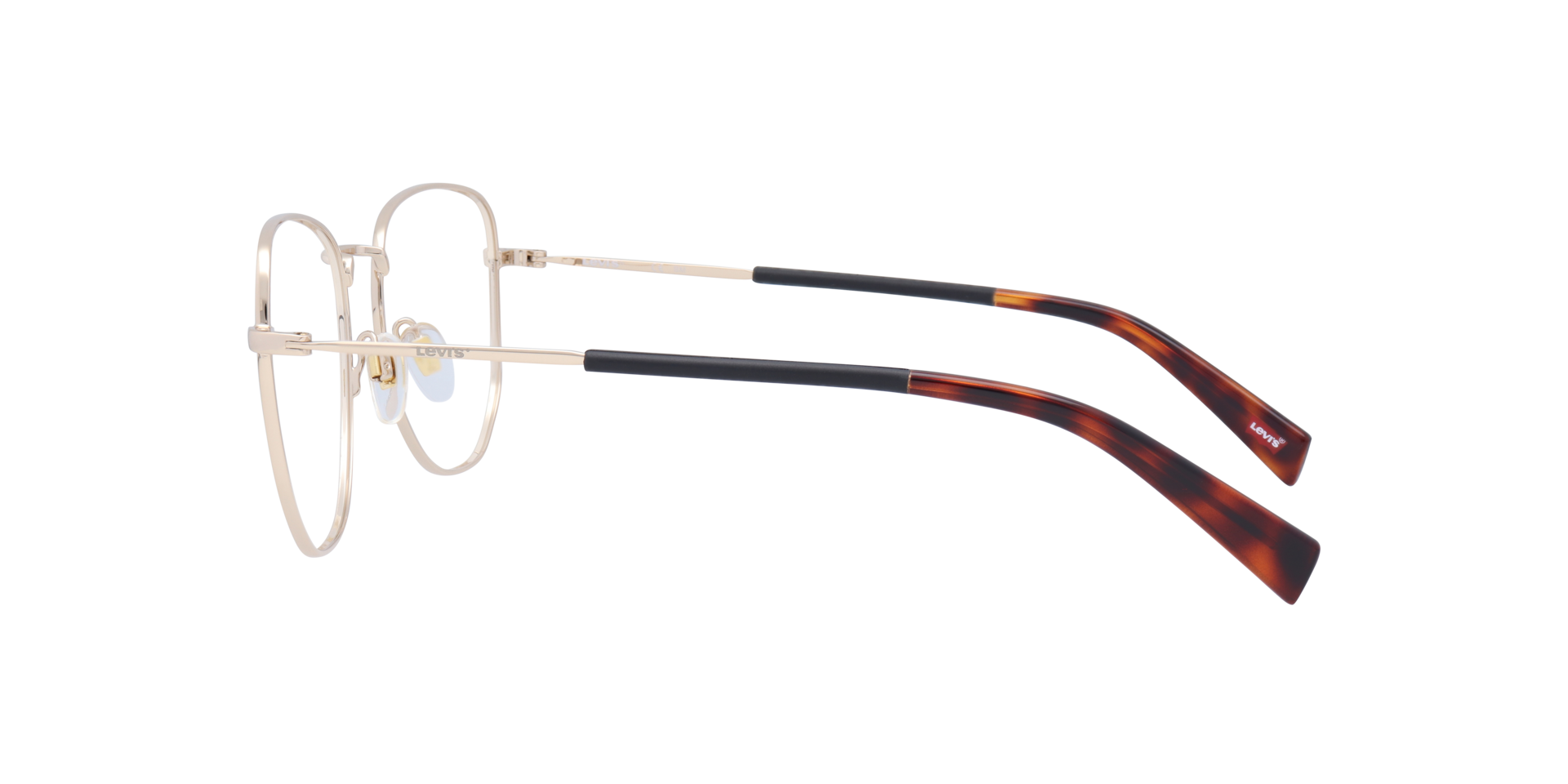 LV 1043 Gold MetalEyeglass Frames for Glasses Direct, Side View