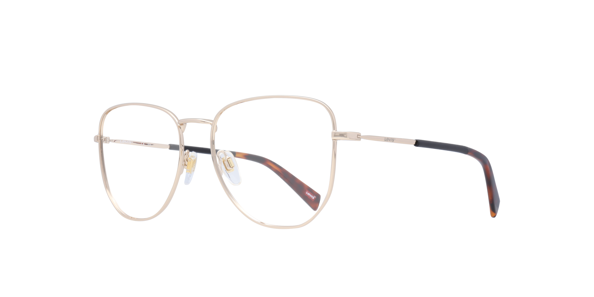 LV 1043 Gold MetalEyeglass Frames for Glasses Direct, Angle View