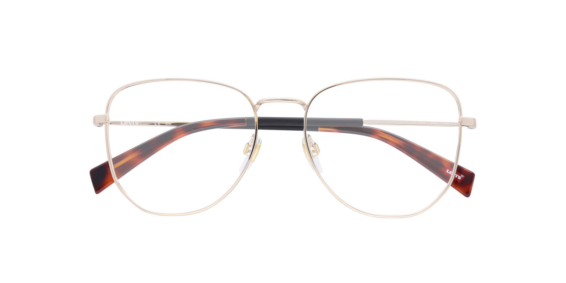 LV 1043 Gold MetalEyeglass Frames for Glasses Direct, Closed View