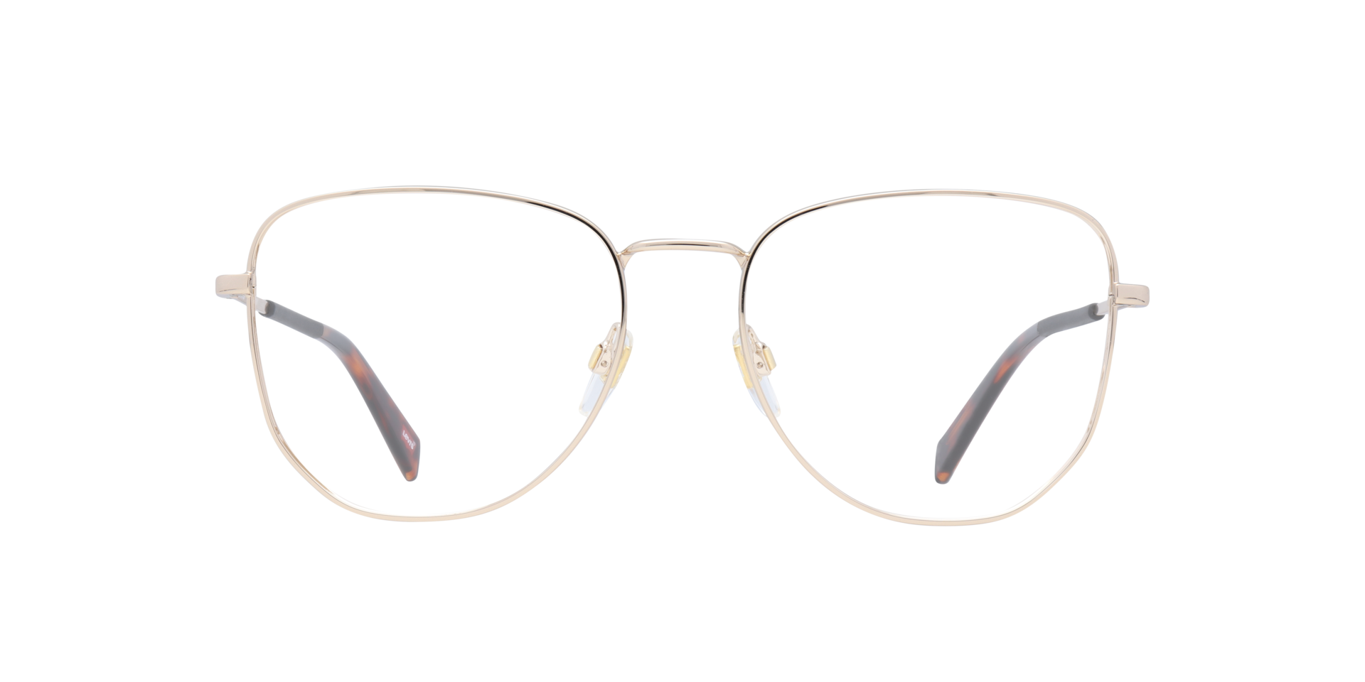 LV 1043 Gold MetalEyeglass Frames for Glasses Direct, Front View