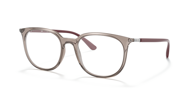 RB7190 Transparent Grey PlasticEyeglass Frames for Glasses Direct, Angle View