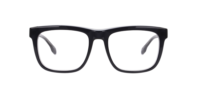 Nixon Bilayer Black & Crystal Grey AcetateEyeglass Frames for Glasses Direct, Front View