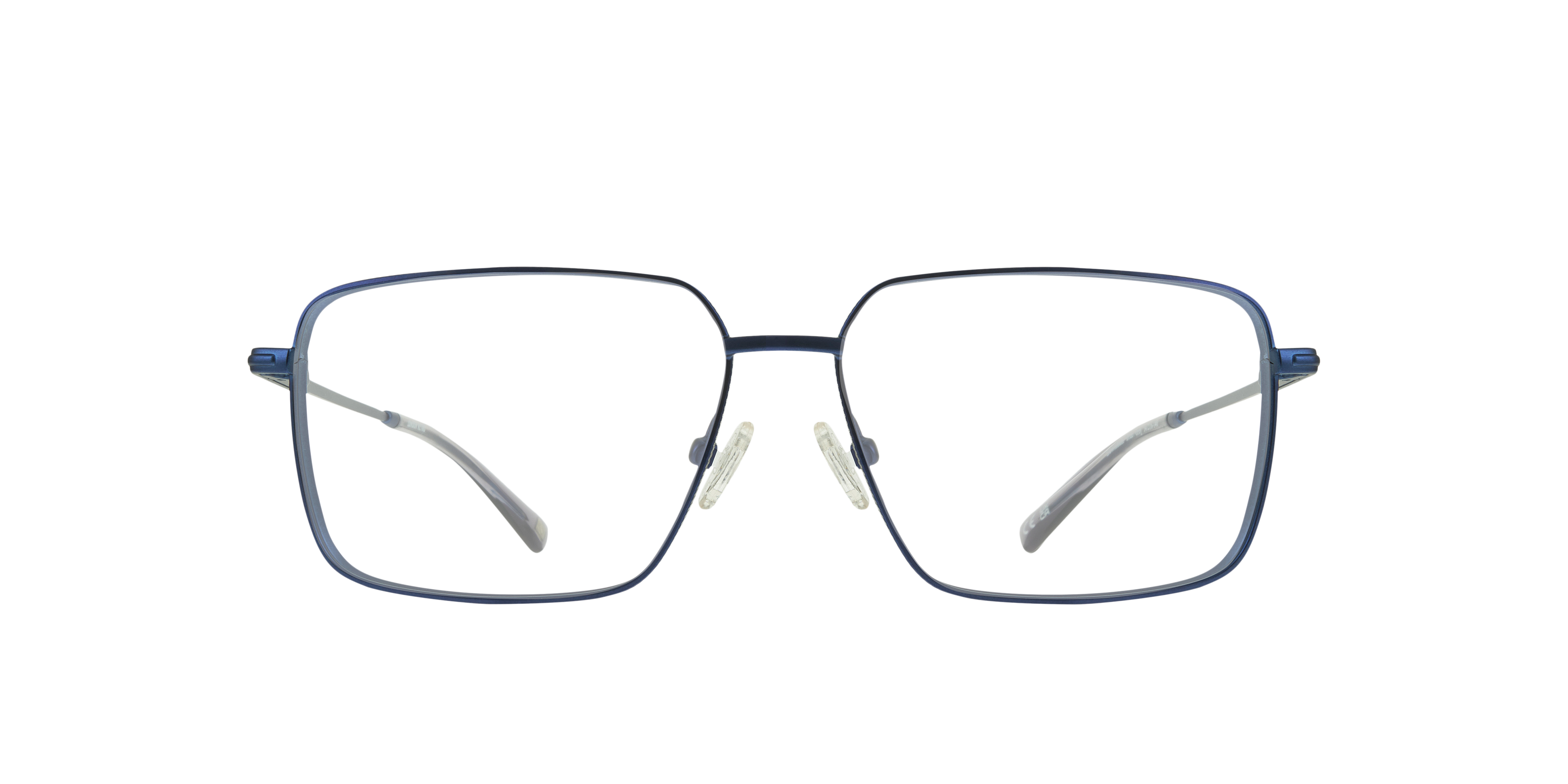 Lewisham Blue & Grey MetalEyeglass Frames for Glasses Direct, Front View