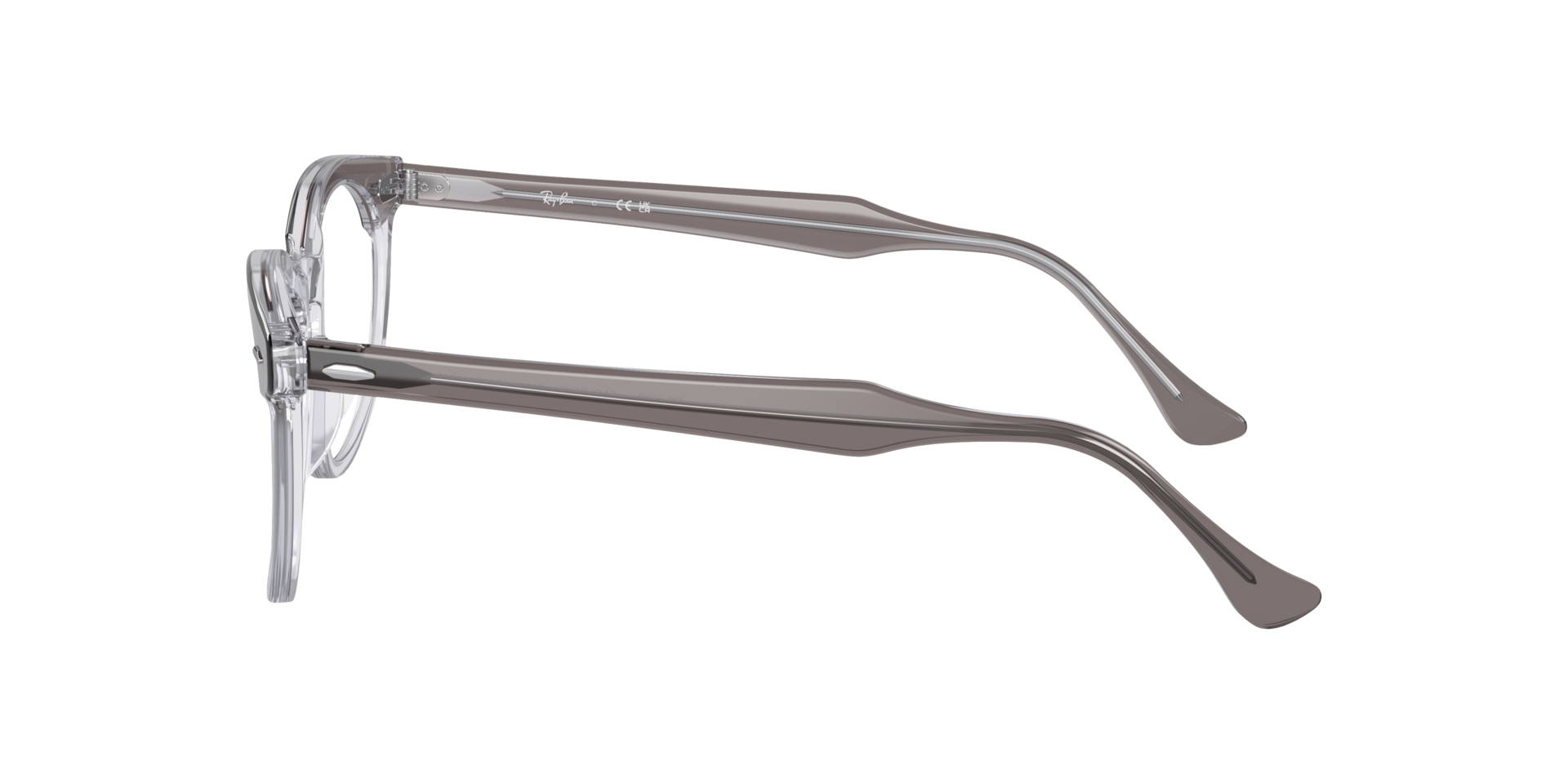 RB5598 Grey On Transparent AcetateEyeglass Frames for Glasses Direct, Side View