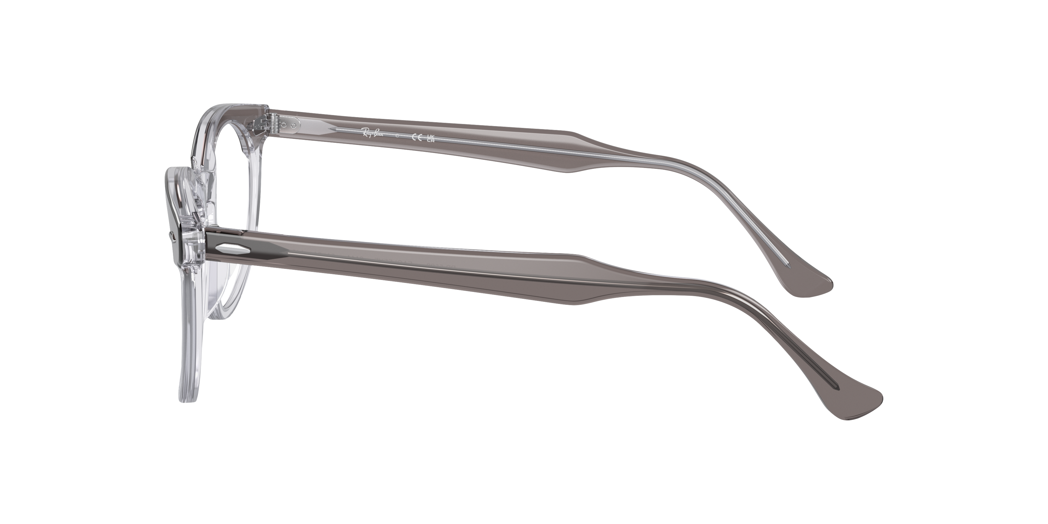 RB5598 Grey On Transparent AcetateEyeglass Frames for Glasses Direct, Side View