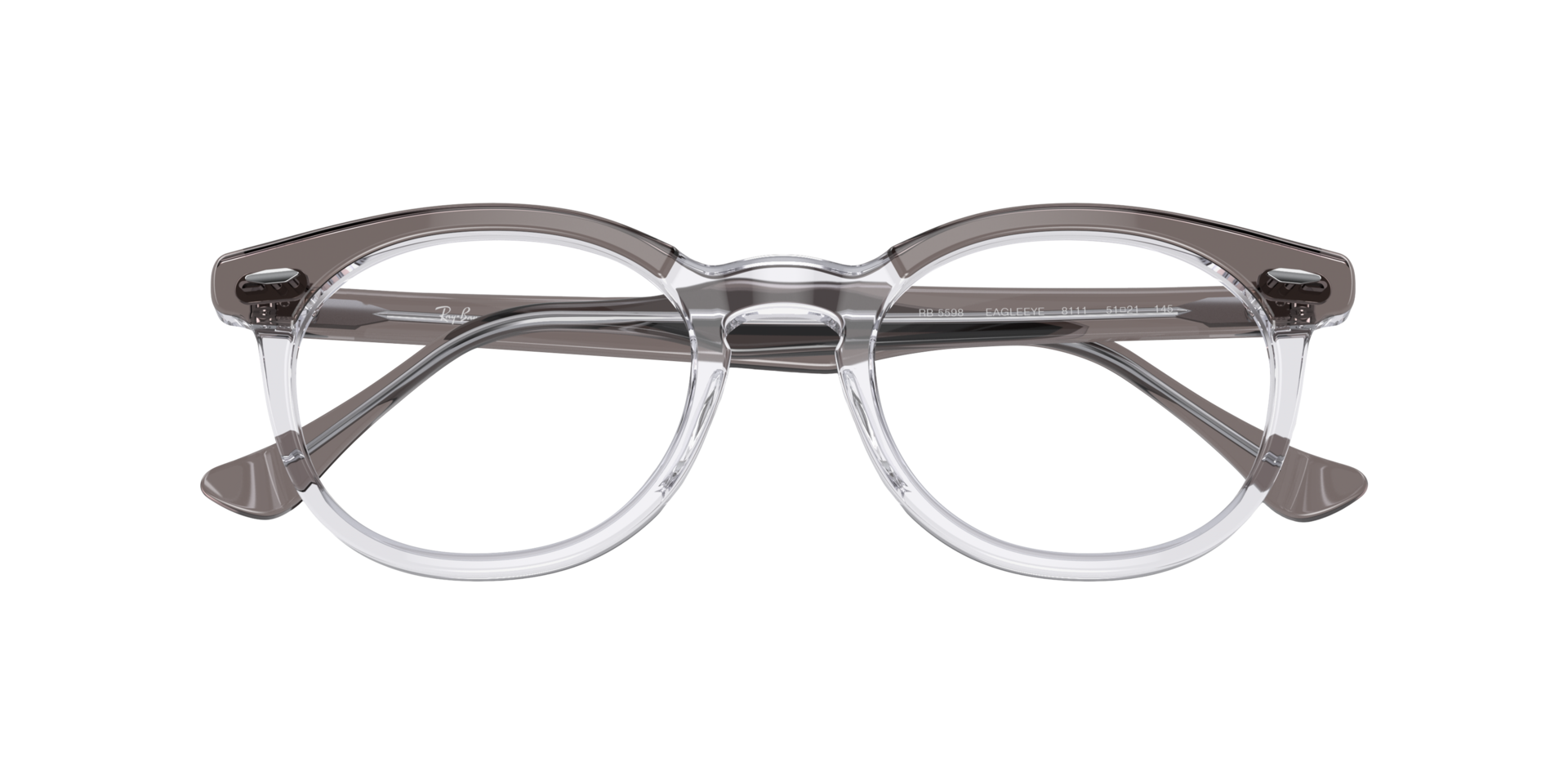 RB5598 Grey On Transparent AcetateEyeglass Frames for Glasses Direct, Closed View