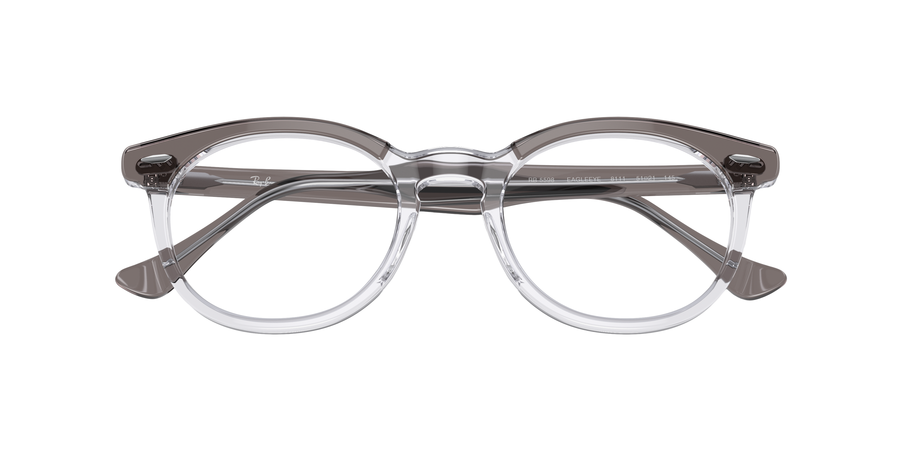 RB5598 Grey On Transparent AcetateEyeglass Frames for Glasses Direct, Closed View