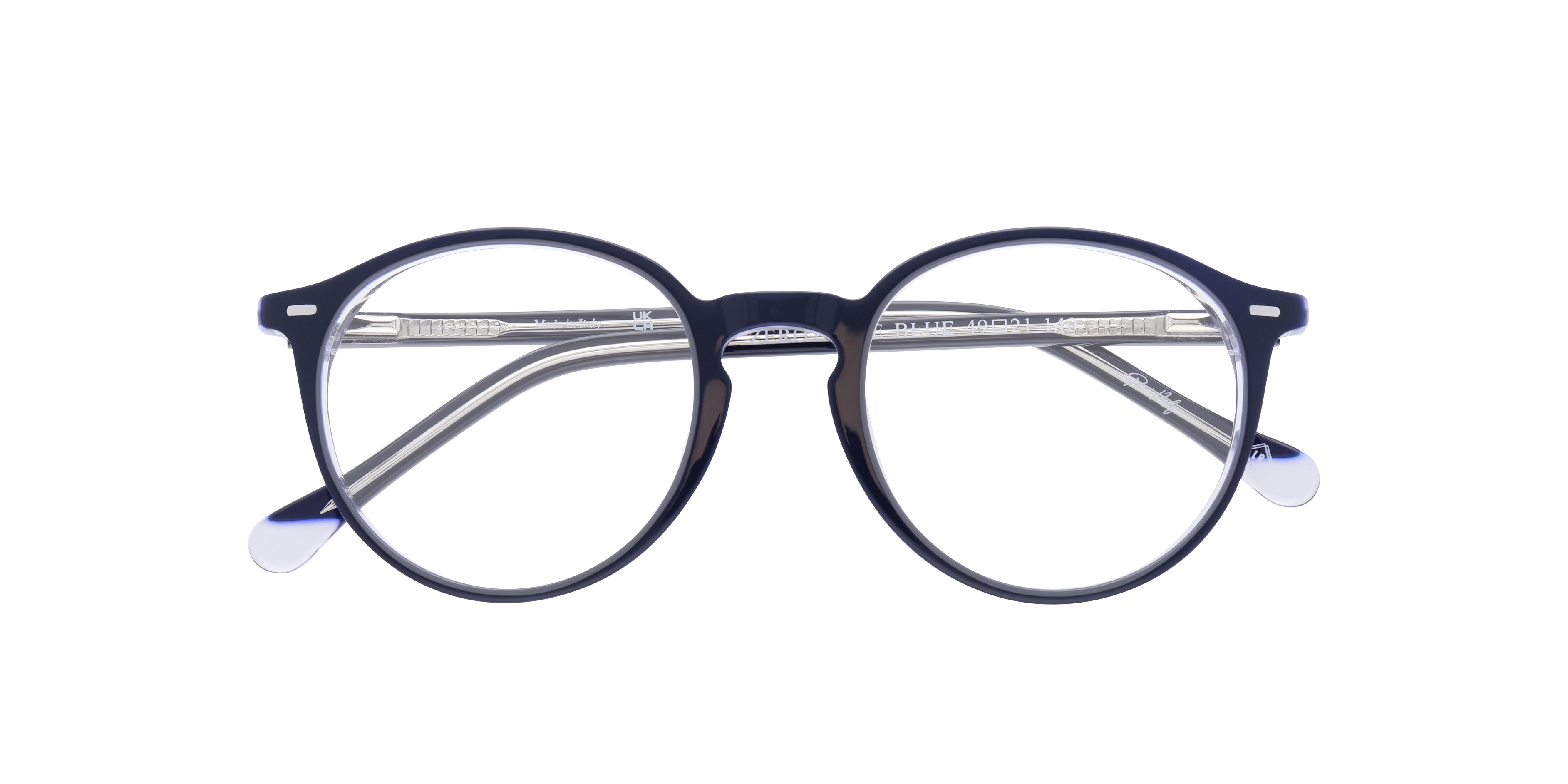ZEROTHREE Blue AcetateEyeglass Frames for Glasses Direct, Closed View