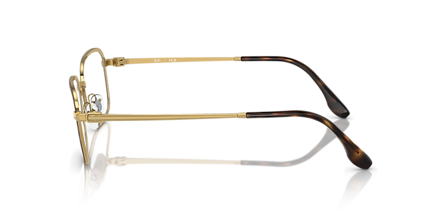 RB6495 Havana On Gold MetalEyeglass Frames for Glasses Direct, Side View