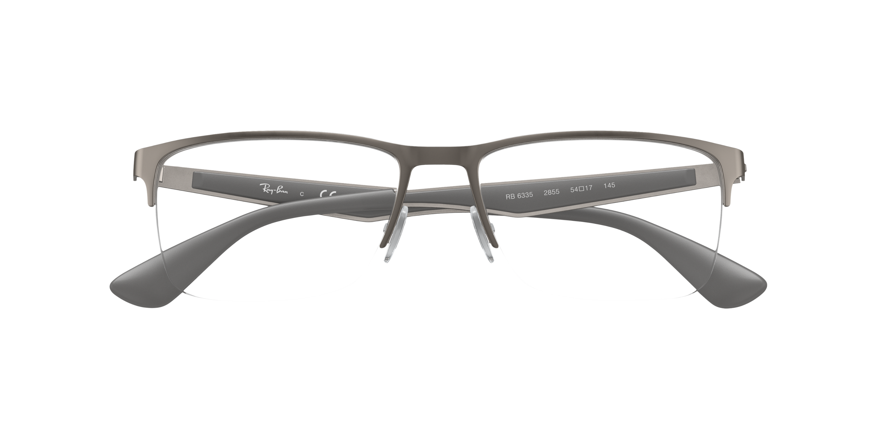 RB6335 Gunmetal MetalEyeglass Frames for Glasses Direct, Closed View