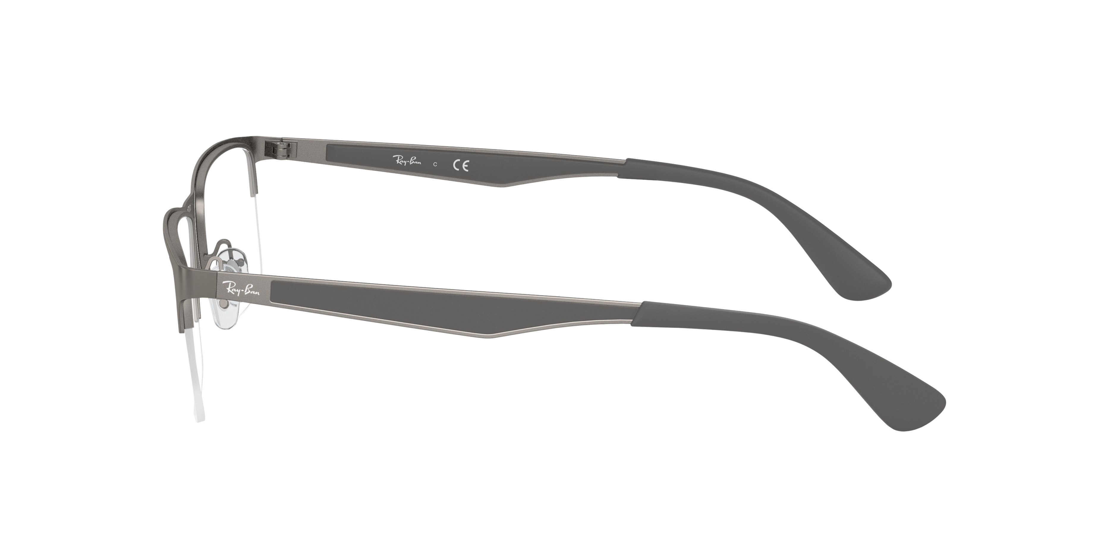 RB6335 Gunmetal MetalEyeglass Frames for Glasses Direct, Side View