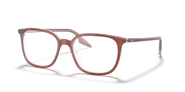 RB5406 Brown On Transparent AcetateSunglass Frames for Glasses Direct, Angle View