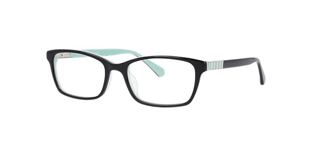 Ks Jackeline 2 Black Green AcetateEyeglass Frames for Glasses Direct, Angle View