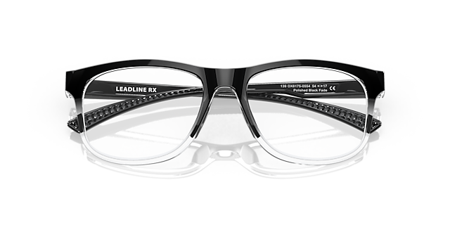 Leadline Polished Black Fade PlasticEyeglass Frames for Glasses Direct, Closed View