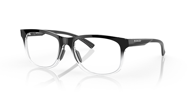 Leadline Polished Black Fade PlasticEyeglass Frames for Glasses Direct, Angle View