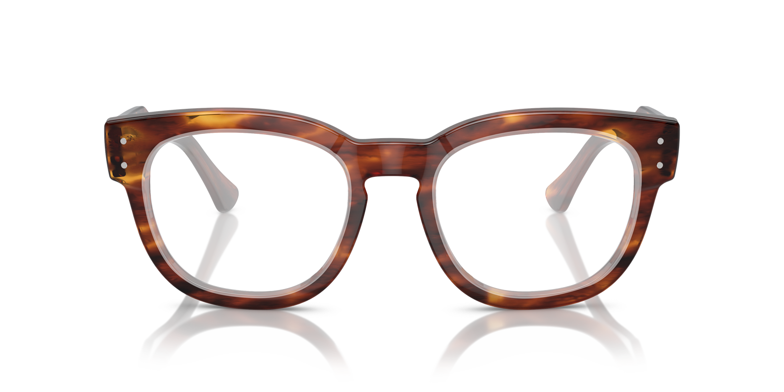 RB0298V Striped Havana AcetateEyeglass Frames for Glasses Direct, Front View