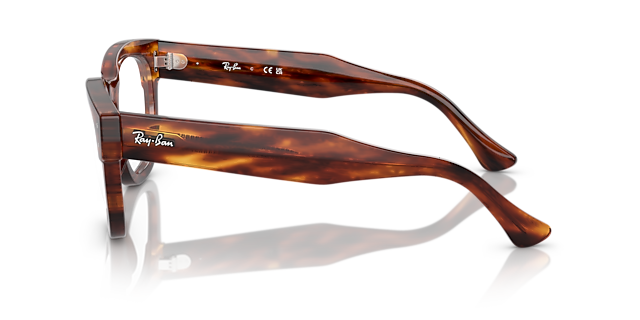 RB0298V Striped Havana AcetateEyeglass Frames for Glasses Direct, Side View