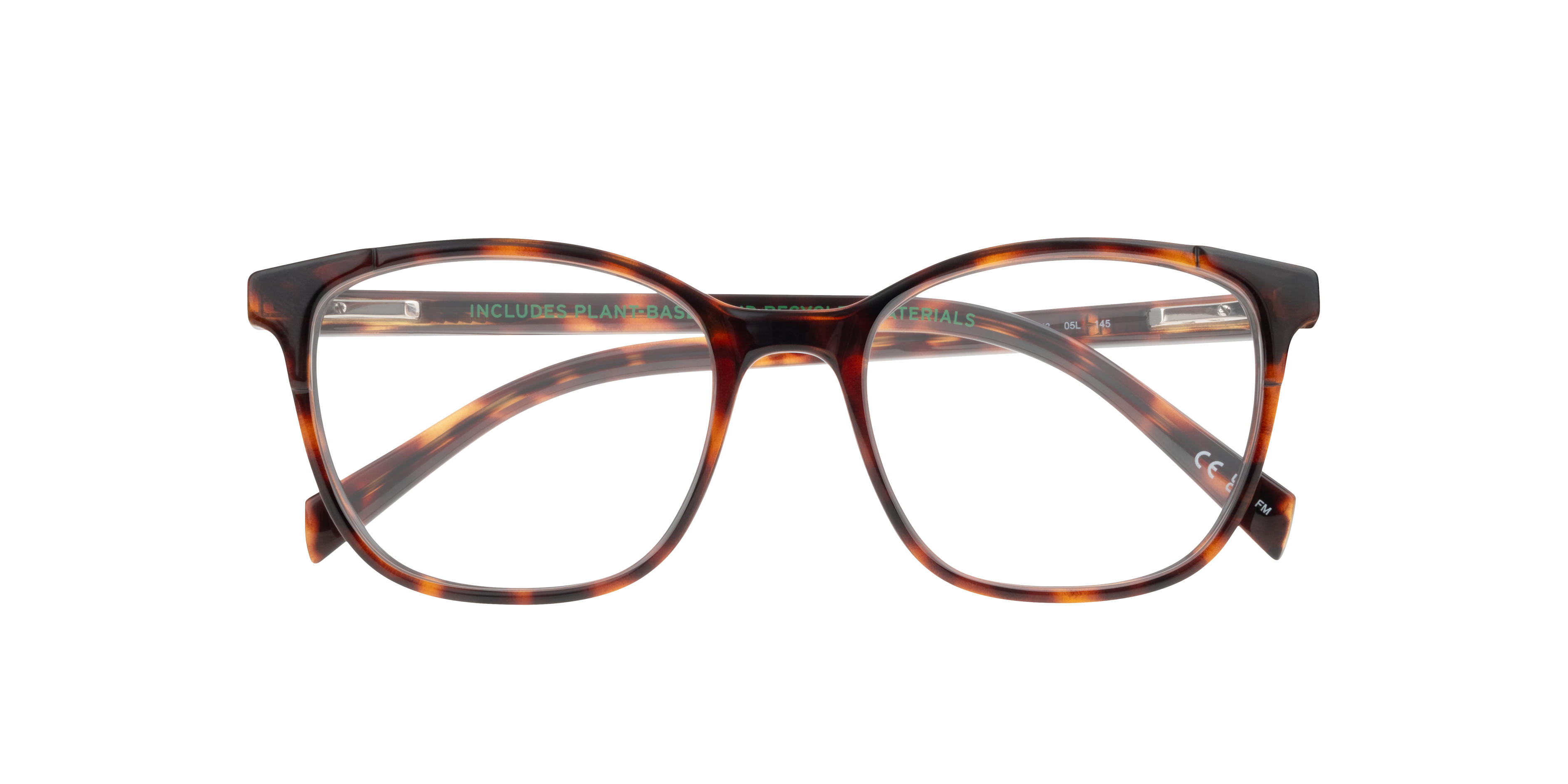LV 1053 Tortoise PlasticEyeglass Frames for Glasses Direct, Closed View