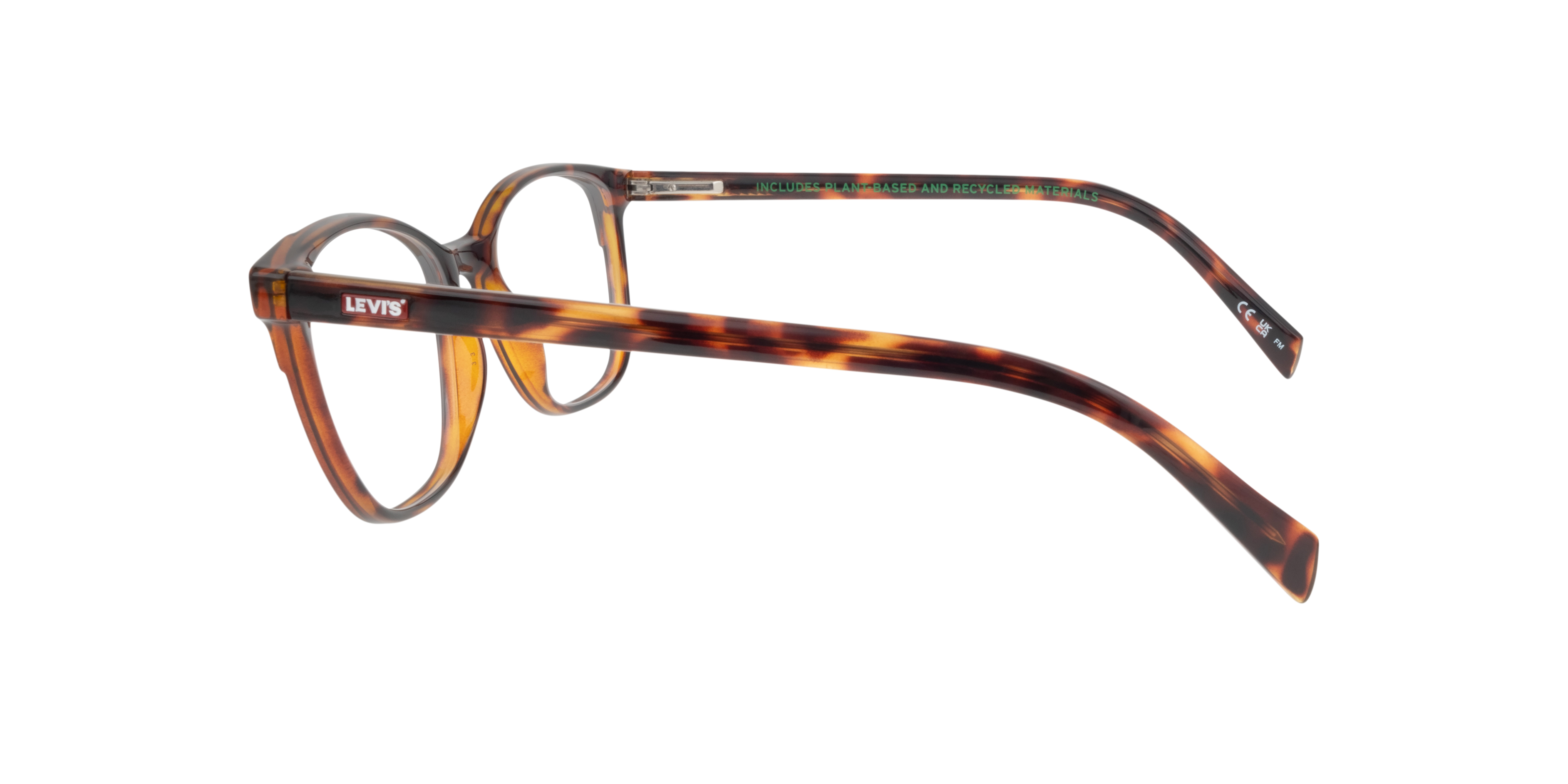 LV 1053 Tortoise PlasticEyeglass Frames for Glasses Direct, Side View