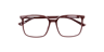 Mia Burgundy PlasticEyeglass Frames for Glasses Direct, Closed View