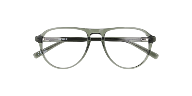 Marcus Crystal Green AcetateEyeglass Frames for Glasses Direct, Closed View