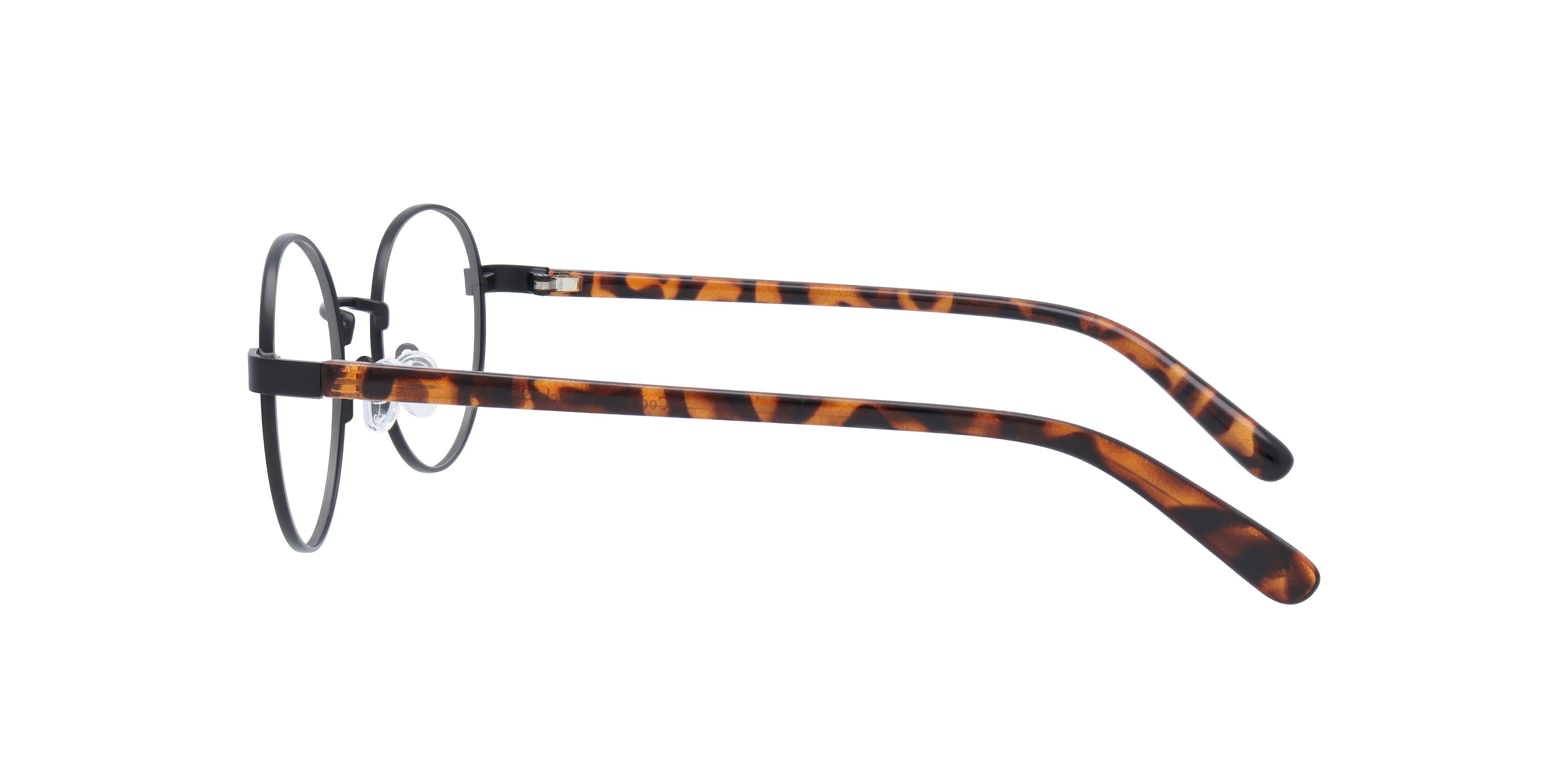 Cody Matte Black MetalEyeglass Frames for Glasses Direct, Side View