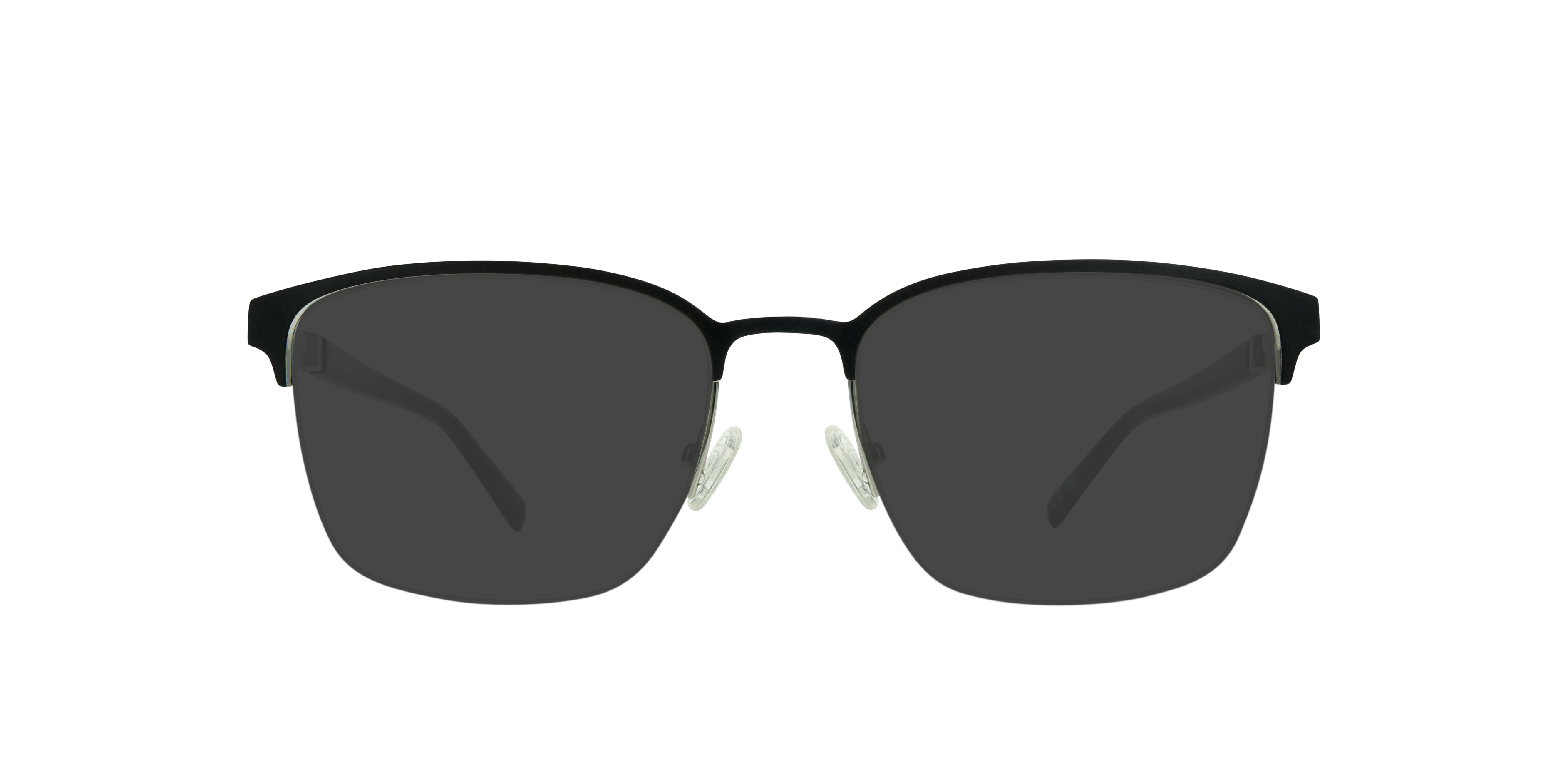 Kevin Matte Black & Shiny Silver MetalEyeglass Frames for Glasses Direct, with Tinted Lenses