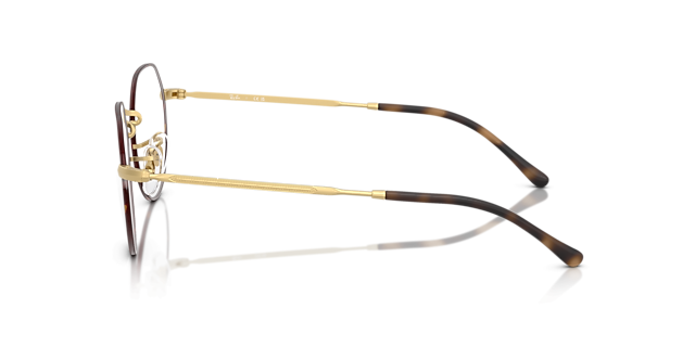 RB6465 Matte Havana On Matte Arista Gold MetalEyeglass Frames for Glasses Direct, Side View