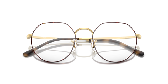 RB6465 Matte Havana On Matte Arista Gold MetalEyeglass Frames for Glasses Direct, Closed View