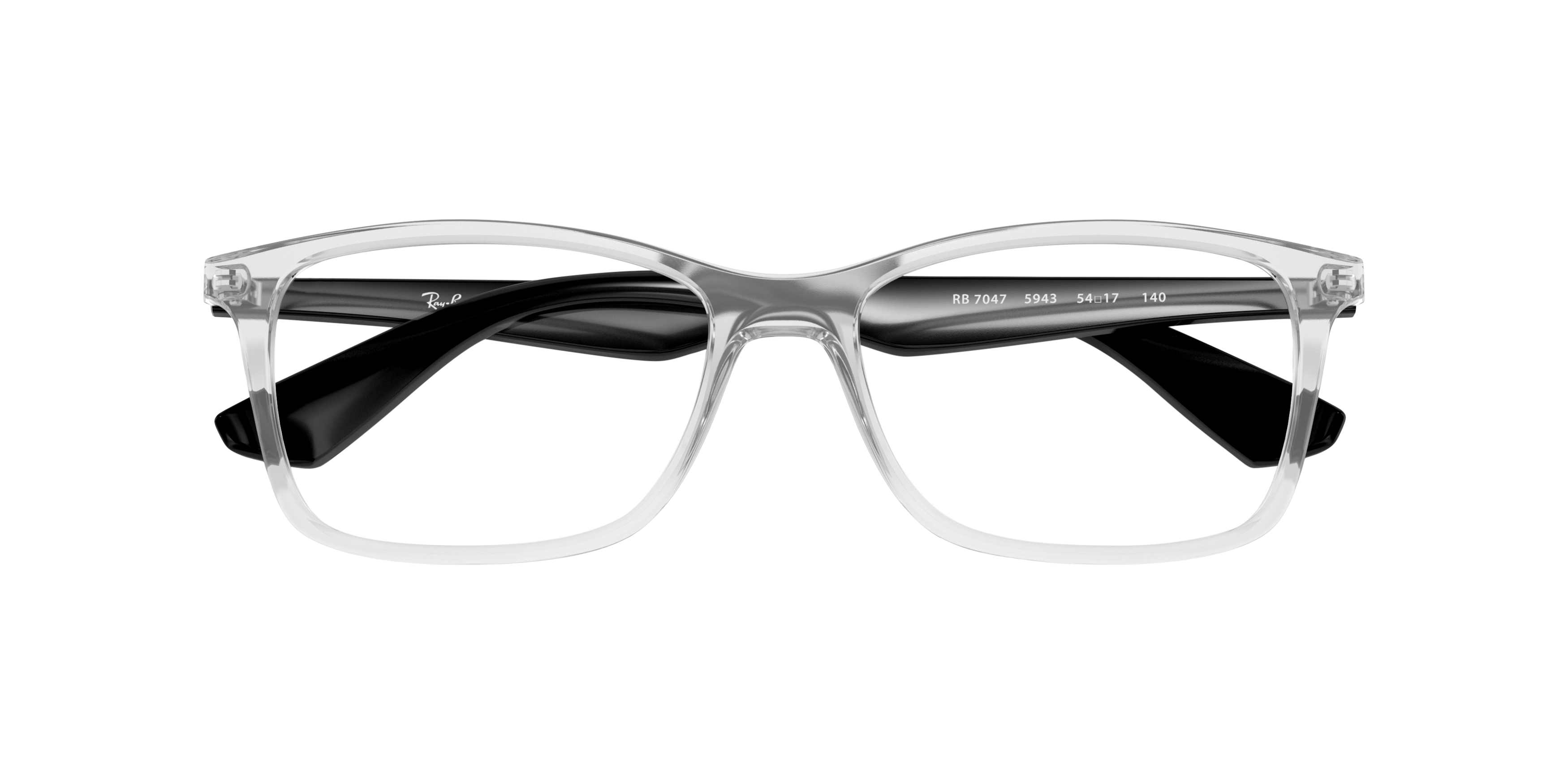 RB7047 Transparent PlasticEyeglass Frames for Glasses Direct, Closed View