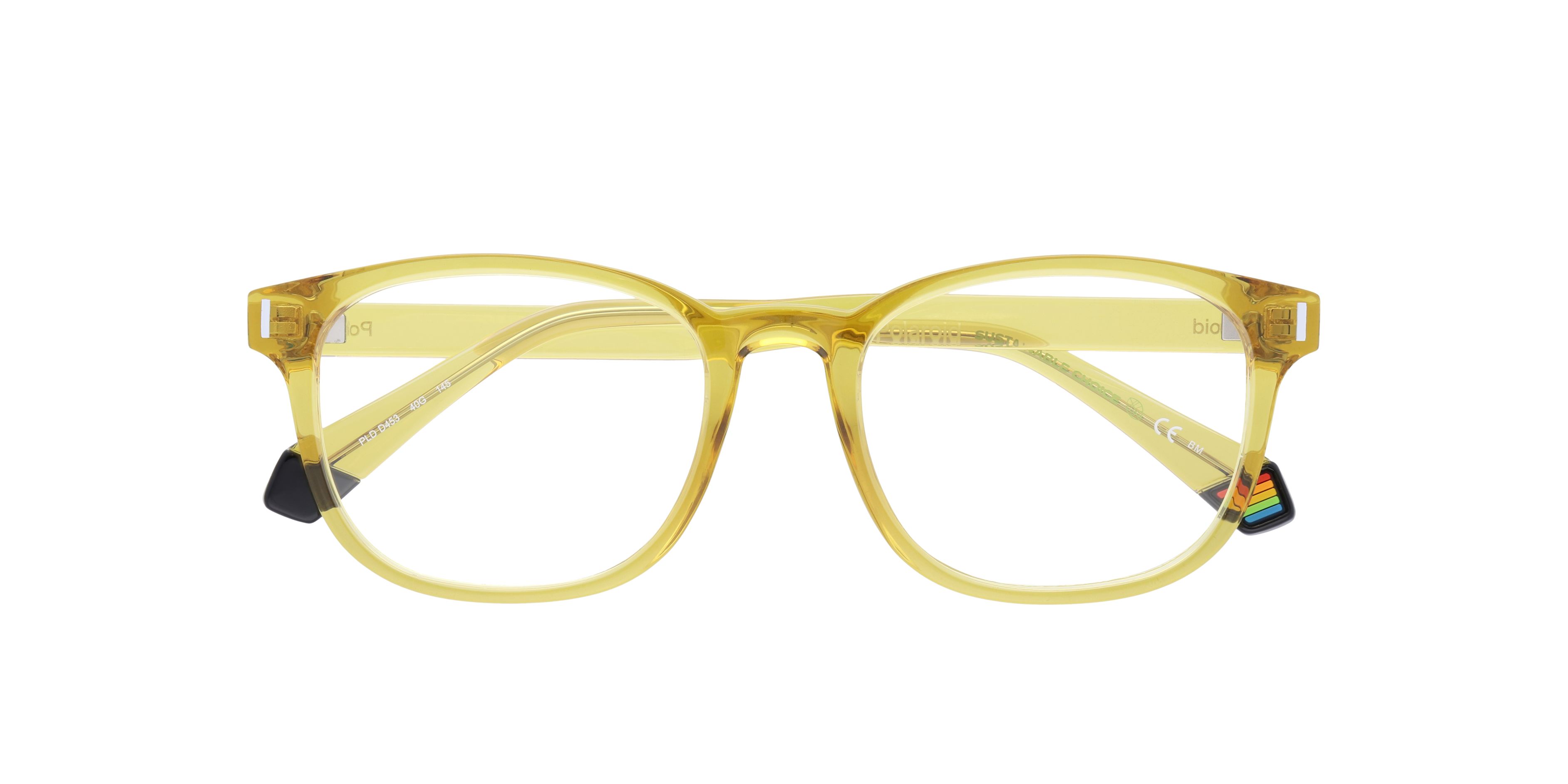 PLD D453 Yellow PlasticEyeglass Frames for Glasses Direct, Closed View