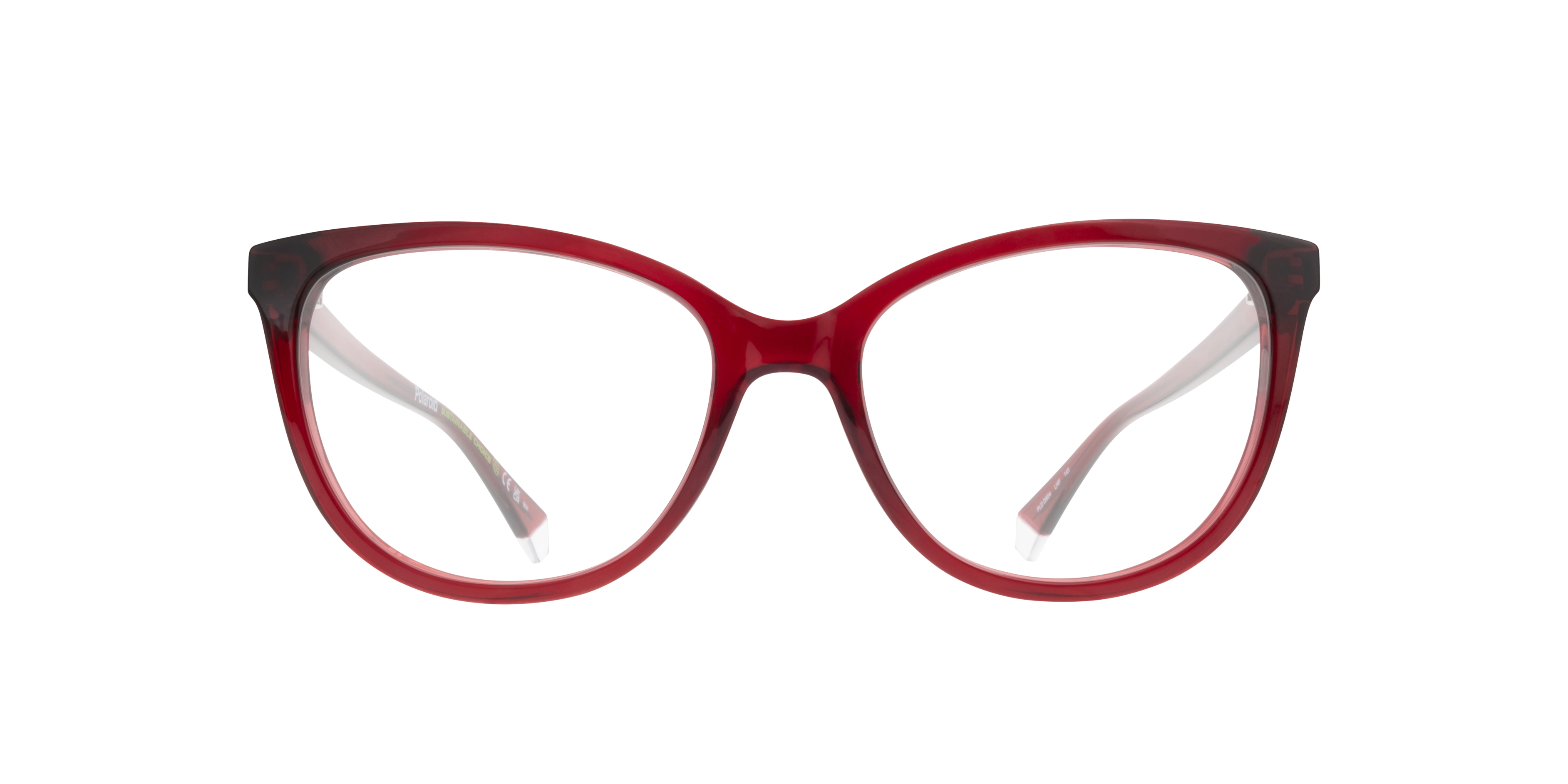 PLD D504 Burgundy PlasticEyeglass Frames for Glasses Direct, Front View