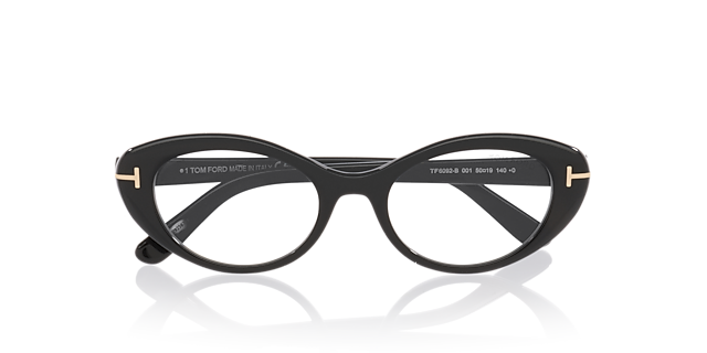 FT6092-B Black Shiny AcetateEyeglass Frames for Glasses Direct, Closed View