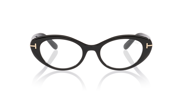 FT6092-B Black Shiny AcetateEyeglass Frames for Glasses Direct, Front View